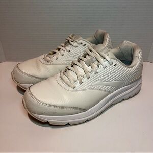 Brooks Addiction Walker 2 Women's Leather Walking Shoe Sneaker White Size 10